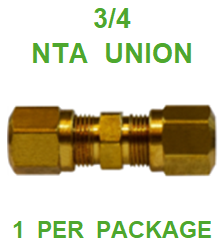 BNUN75  3/4  NTA  UNION   (1 PER PACKAGE)