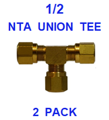 BNUT50  1/2  NTA  UNION  TEE  (2 PACK)