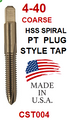 CST004  4-40  HSS  SPIRAL  POINT  PLUG  TAP