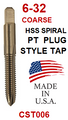 CST006  6-32  HSS  SPIRAL  POINT  PLUG  TAP