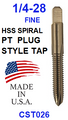 CST026  1/4-28  HSS  SPIRAL  POINT  PLUG  TAP