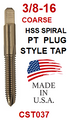 CST037  3/8-16  HSS  SPIRAL  POINT  PLUG  TAP