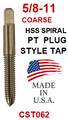 CST062  5/8-11  HSS  SPIRAL  POINT  PLUG  TAP
