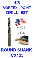 CX125  1/8  VORTEX  POINT  DRILL BIT
