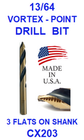 CX203  13/64  VORTEX  POINT  DRILL BIT

