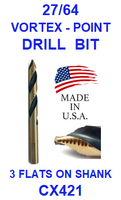 CX421  27/64  VORTEX  POINT  DRILL BIT
