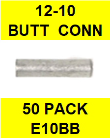 E10BB NON  INSULATED  SEAMLESS  BUTT CONNECTOR (50 PACK)