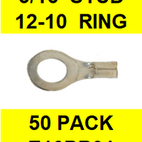 E10BR31  5/16  NON INSULATED  12-10  GAUGE  RING  TERMINAL (50 PACK)