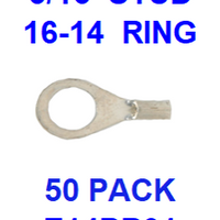 E14BR31  5/16  NON INSULATED  16-14  GAUGE  RING  TERMINAL (50 PACK)