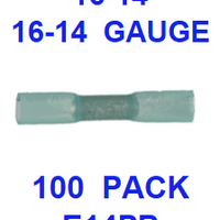 E14PB  16-14  BLUE  BUTT  POLYOFIN  SHRINK  TERMINAL (100 PACK)