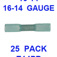 E14PB  16-14  BLUE  BUTT  POLYOFIN  SHRINK  TERMINAL (25 PACK)