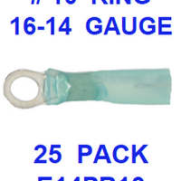 E14PR10  16-14  BLUE  # 10  RING  POLYOFIN  SHRINK  TERMINAL (25 PACK)