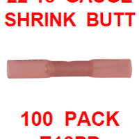 E18PB  22-18  RED  BUTT  POLYOFIN  SHRINK  TERMINAL (100 PACK)