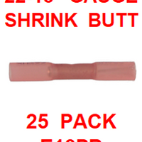 E18PB  22-18  RED  BUTT  POLYOFIN  SHRINK  TERMINAL (25 PACK)