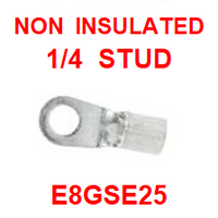 E8GSE25  8  GAUGE  RING  NON  INSULATED  1/4 STUD (6PACK)