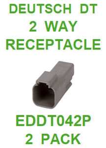 EDDT042P AMPHENOL  SINE  AT  2 WAY RECEPTACLE (2 PACK)