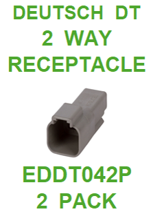 EDDT042P AMPHENOL  SINE  AT  2 WAY RECEPTACLE (2 PACK)