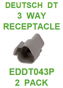EDDT043P AMPHENOL  SINE  AT  3 WAY RECEPTACLE (2 PACK)