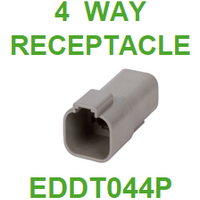 EDDT044P AMPHENOL  SINE  AT  4 WAY RECEPTACLE (2 PACK)