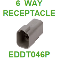 EDDT046P AMPHENOL  SINE  AT  6 WAY RECEPTACLE (2 PACK)