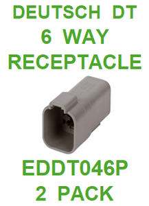EDDT046P AMPHENOL  SINE  AT  6 WAY RECEPTACLE (2 PACK)