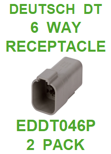 EDDT046P AMPHENOL  SINE  AT  6 WAY RECEPTACLE (2 PACK)