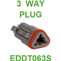 EDDT063S AMPHENOL  SINE  AT  3 WAY PLUG (2 PACK)