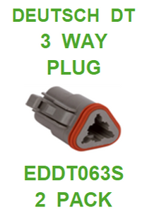 EDDT063S AMPHENOL  SINE  AT  3 WAY PLUG (2 PACK)