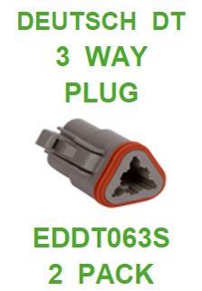 EDDT063S AMPHENOL  SINE  AT  3 WAY PLUG (2 PACK)