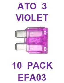 EFA03  3  AMP  ATO  FUSE (10 PACK)