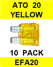 EFA20  20  AMP  ATO  FUSE (10 PACK)