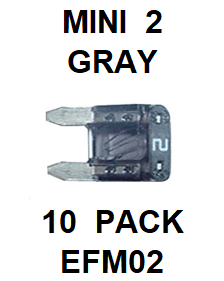 EFM02  2  AMP  MINI FUSE (10 PACK)
