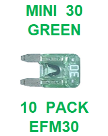 EFM30  30  AMP  MINI FUSE (10 PACK)