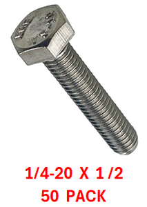 G2B1025050 1/4-20 X 1/2 S/S BOLT 50 PACK