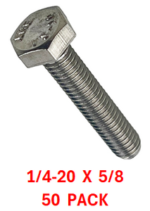 G2B1025062 1/4-20 X 5/8 S/S BOLT 50 PACK