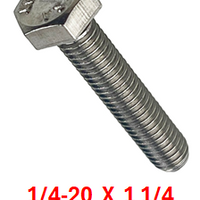 G2B1025125 1/4-20 X 1 1/4 S/S BOLT 25 PACK