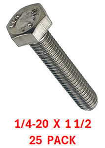 G2B1025150 1/4-20 X 1 1/2 S/S BOLT 25 PACK