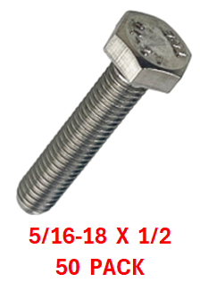 G2B1031050 5/16-18 X 1/2 S/S BOLT 50 PACK