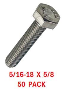 G2B1031062 5/16-18 X 5/8 S/S BOLT 50 PACK