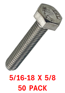 G2B1031062 5/16-18 X 5/8 S/S BOLT 50 PACK