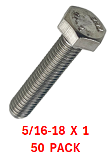 G2B1031100 5/16-18 X 1 S/S BOLT 50 PACK