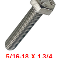 G2B1031175 5/16-18 X 1 3/4 S/S BOLT 25 PACK