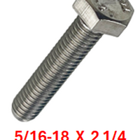 G2B1031225 5/16-18 X 2 1/4 S/S BOLT 10 PACK