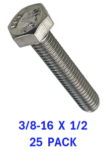 G2B1037050 3/8-16 X 1/2 S/S BOLT 25 PACK