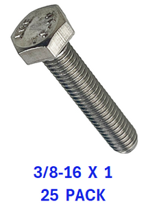 G2B1037100 3/8-16 X 1 S/S BOLT 25 PACK