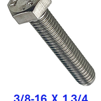 G2B1037175 3/8-16 X 1 3/4 S/S BOLT 10 PACK