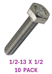 G2B1050050 1/2-13 X 1/2 S/S BOLT 10 PACK