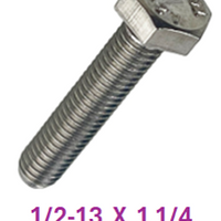 G2B1050125 1/2-13 X 1 1/4 S/S BOLT 10 PACK