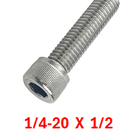 G2H1025050 1/4-20 X 1/2 SOCKET HEAD CAPSCREWS 18-8 25 PACK