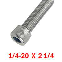 G2H1025225 1/4-20 X 2 1/4 SOCKET HEAD CAPSCREWS 18-8  25 PACK